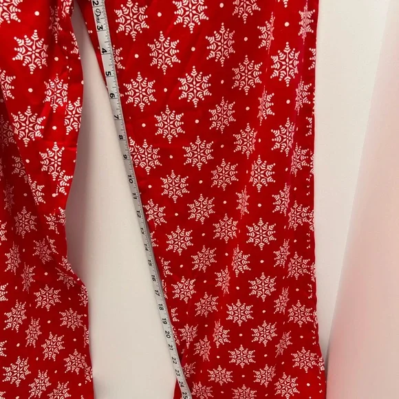 Laura Ashley Red Snowflake Pajama Set - Picture 3 of 9